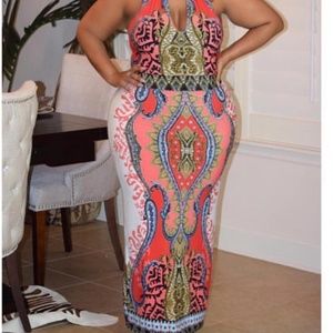 Fitted maxi dress